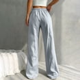 thumbnail image 5 of Ltctricy Wide Leg Pants for Women Elastic High Waisted Drawstring Striped Casual Pants Baggy Trendy Trousers with Pockets(Light Blue,Medium), 5 of 7