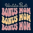 thumbnail image 5 of Wild Bobby, World's Best Bonus Mom Mother's Day Womens Graphic Tee, Navy, Medium, 5 of 6