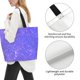 thumbnail image 3 of Balery Purple Glitter Bolsa Tote Estilo Estético con Cremalleras, Bolsa de Hombro, Bolsa de Compras Grande y Plegable, 3 of 8