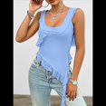 thumbnail image 4 of Top Corto Y2K para Mujer, para Salir, de Verano, Sin Mangas, Asimétrico, de , Ajustado, para Fiesta. Azul XL, 4 of 7