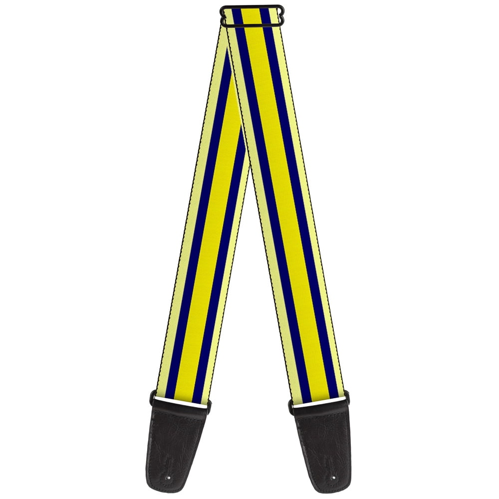 Buckle-Down Guitar Strap, Stripes Light Yellow Navy Yellow, 2 Inches Wide