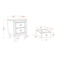 thumbnail image 7 of Furniture of America Seven Wood Nightstand with 2-Drawer, White, 7 of 7