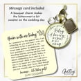 thumbnail image 3 of Wedding Bouquet Memorial Charm I Know You'd Be Here Heaven Bronze Memory Photo Jewel, 3 of 9