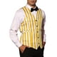 thumbnail image 4 of Chaleco de Negocios INSPIRE CHIC para Hombre, Corte Slim Fit, Sin Mangas, Estampado a Rayas, Talla XL, Amarillo, 4 of 5
