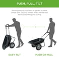 thumbnail image 5 of Best Choice Products Dual-Wheel Home Wheelbarrow Yard Garden Cart for Lawn, Construction - Stone Black, 5 of 8