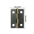 thumbnail image 3 of Unique Bargains 0.98' Antique Bronze Hinges Retro Mini Hinge Replacement 10pcs, 3 of 5