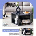 thumbnail image 6 of Faux Marble Coffee Table with Storage, Geometric Living Room Table, 6 of 9