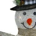 thumbnail image 3 of Northlight 49" White and Black LED Lighted Snowman with Top Hat Christmas Outdoor Decoration, 3 of 5