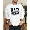 thumbnail image 2 of Dad Fish Sweatshirt Cozy Distressed Fishing Pullover for Father Gift for Fisherman White Sweatshirt Adult X-Large, 2 of 4