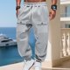 thumbnail image 4 of Ceisia Men's All-Season Solid Color Workwear Gift Sweatpants - Elastic Waistband Drawstring Pocket Oversized Comfort Pants, 4 of 9