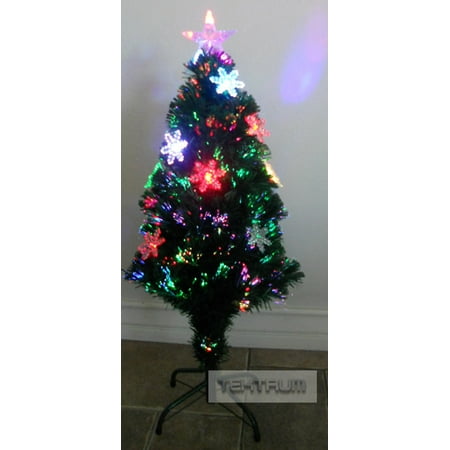 TEKTRUM 36 FIBER OPTIC LIGHTS TREE WITH 10 COLOR CHANGING SNOWFLAKE AND STAR TOP FOR TEKTRUM 36 FIBER OPTIC LIGHTS TREE WITH 10 COLOR CHANGING SNOWFLAKE AND STAR TOP FOR