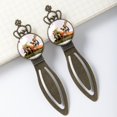 thumbnail image 3 of Easter Vintage Copper Crown-Shaped Bookmarks: Elegant Stainless Steel Book Marks for Avid Readers and Book Lovers - Set of 2, 3 of 5
