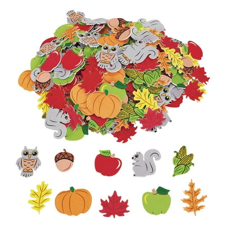 Colorations Self-Adhesive Festive Fall Foam - 300 Pieces