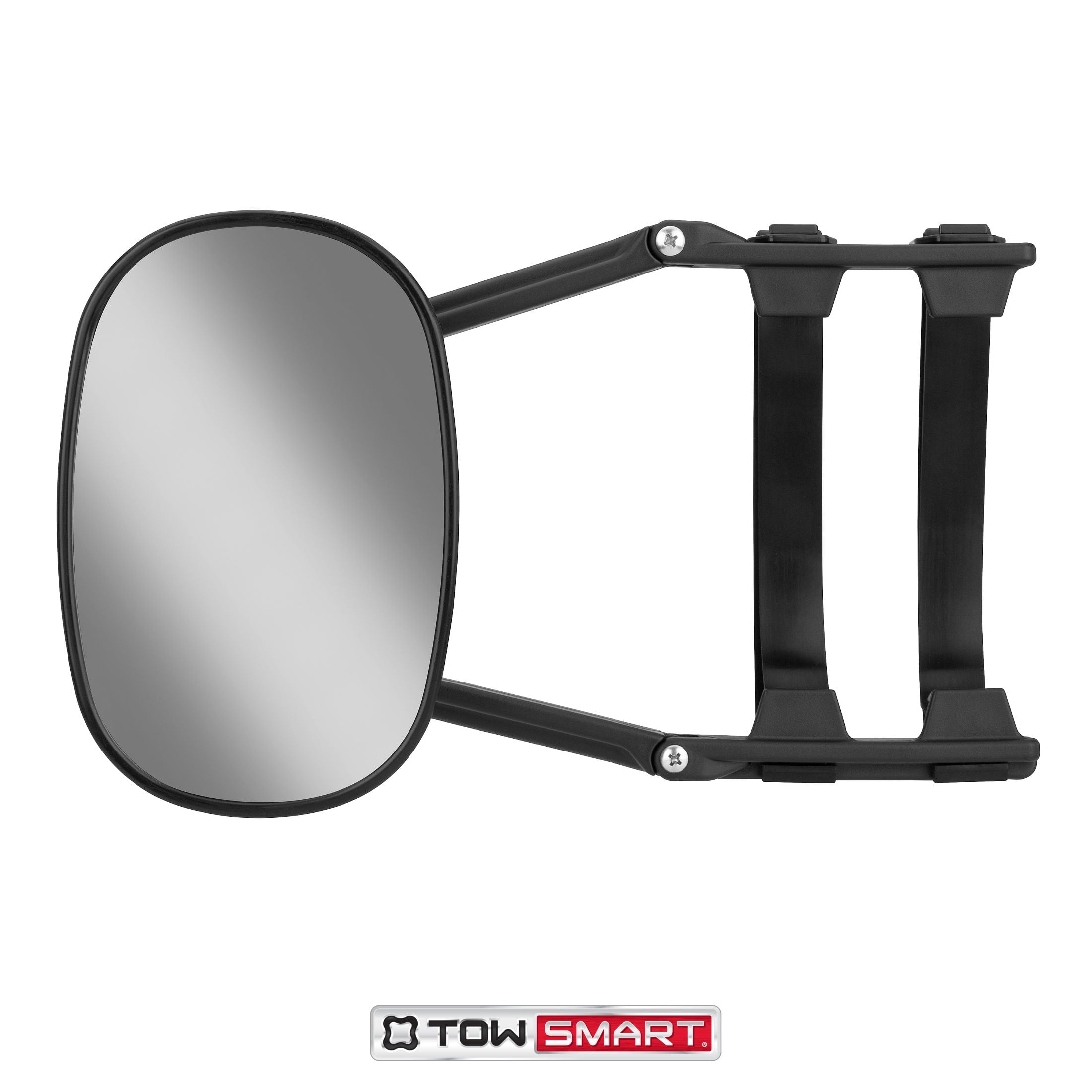 TowSmart 7283 Heavy Duty Clip-on Adjustable Towing Mirror, Black