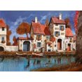 thumbnail image 2 of Borelli, Guido 18x15 White Modern Wood Framed Museum Art Print Titled - La Cascina Sul Lago, 2 of 4