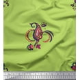 thumbnail image 2 of Soimoi Green Cotton Voile Fabric Paisley Ethnic Printed Fabric 1 Yard 56 Inch Wide, 2 of 3