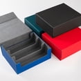 thumbnail image 3 of YAOMOBB Waterproof Card Holder Trading Card Storage Box Leather Magnetic Closure 3 Row Game Compartments Drawer with Dividers Faux Leather, 3 of 6