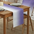 thumbnail image 3 of Table Runner 72 Inches Long for Kitchen Dining, Purple White Ombre Dresser Scarf Farmhouse, Dining Table Decorations for Wedding/Parties, Purple Gradient Color Modern Abstract Art 14 x 72 In, 3 of 9