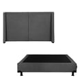 thumbnail image 1 of Box Base Cama Matrimonial + Cabecera Milan Gris, 1 of 8