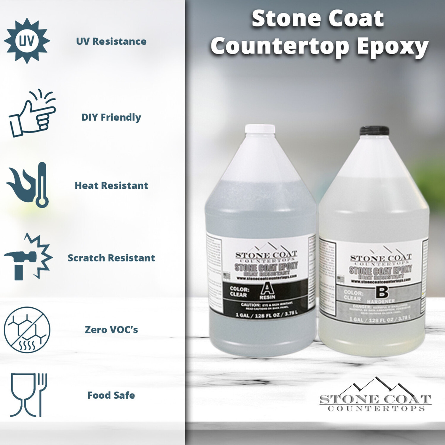 Epoxy Gallon Kits Size 2 Gallons | Stone Coat Countertops