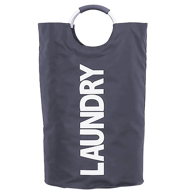 Injueey Cesta plegable para ropa sucia, bolsa de lavandería plegable de tela Oxford, cubo de impermeable con asa Almacenamiento y organización del hogar Gris profundo Injueey HA6867-03B