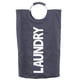 thumbnail image 1 of Injueey Cesta plegable para ropa sucia, bolsa de lavandería plegable de tela Oxford, cubo de impermeable con asa Almacenamiento y organización del hogar Gris profundo Injueey HA6867-03B, 1 of 1