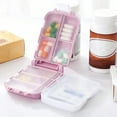 thumbnail image 2 of Pill Box Container Weekly Tablet Organizer Storage Case Tablets Divider Hiking Camping Indoor Outdoor Health Care Dispenser Wheat Color, 2 of 8