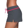 thumbnail image 3 of Women Adjustable Drawstring Swim Shorts with Brief Lining Design Ladies, 3 of 8