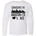 thumbnail image 3 of Inktastic Houston Texas Someone Loves Me Skyline Long Sleeve Youth T-Shirt, 3 of 5