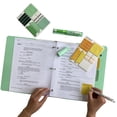 thumbnail image 4 of Foldmade™ 1" Pressboard FSC Certified Eco-Friendly Binder & Stationery Office School Supply Set with Scissors, Stapler, Expandable Zipper Pouch, Flag/Tab Sticky Note Set 3-in-1 Pen/Pencil - White, 4 of 15