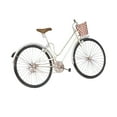 thumbnail image 6 of DecMode White Metal Bike Wall Decor with Black Wheels and Orange Basket, 6 of 13
