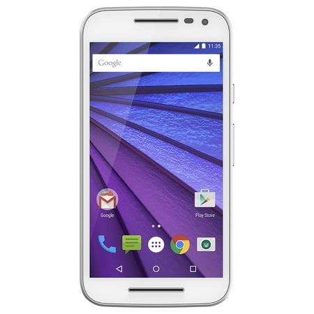 New Motorola Moto G3 Unlocked, 8GB (GSM Only) 4G LTE Cell Phone - White