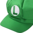 thumbnail image 3 of Conjunto de 2 sombreros de Super Mario - Gorras de Mario y Luigi Personajes de videojuegos rojos y verdes Sombreros temáticos de juegos retro, 3 of 5