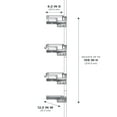 thumbnail image 4 of Better Homes & Gardens Adjustable Tension Steel Shower Pole Caddy, 4 Shelves, Satin Nickel, 4 of 9