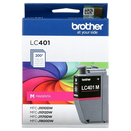 Brother Genuine LC401MS Standard Yield Printer Ink Cartridge, Magenta