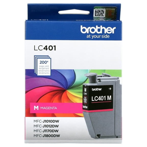 Brother Genuine LC401MS Standard Yield Printer Ink Cartridge, Magenta