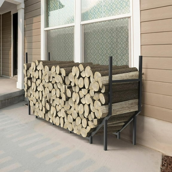 6FT Heavy-Duty Outdoor/Indoor Firewood Rack – Large Capacity Log Holder with Weather-Resistant Metal & Elevated Base (70.8"L x 12.5"W x 30.5"H)