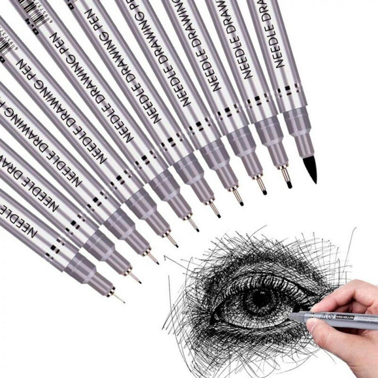 Black Pigment Ink Micro Pens Waterproof Drawing Pen for Artist
