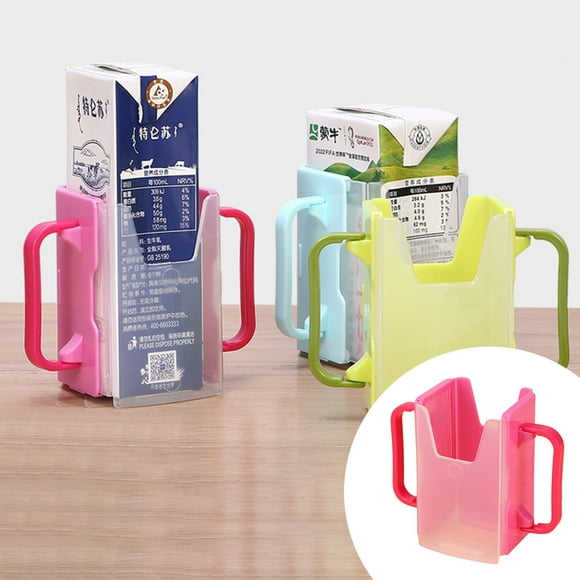 Riforla Juice Holder Portable Toddler Drink Pouch Holder Proof Milk Pouch Holder | Reusable Milk Carton Cup Holder Adjustable Juice Bag Holder Milk Cup Holder for Kids And Glass&Bottle Red