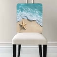 thumbnail image 3 of Summer Starfish Chair Covers Set of 8 Coastal Beach Chair Back Covers Stretch Removable Washable Chairs Slipcovers Chair Protector for Dining Room Kitchen Party Decor, 3 of 5