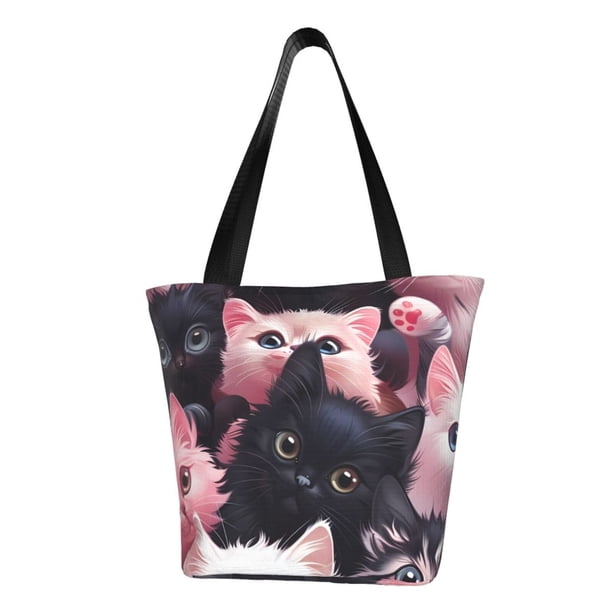 Balery Cute Kittens Group Portrait Bolsa de Hombro con Diseño, Bolsa Grande y Duradera, Bolsa Versátil para Compras