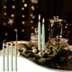 thumbnail image 2 of Fiudx Juego de Velas Largas Verdes, Elegante Decoración para Bodas y Fiestas, Iluminación Multiusos para El Hogar, Navidad o Ceremonias, Paquete de 4, Tamaño 2 X 2 X 25 Cm, Sin Aroma., 2 of 7