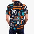 thumbnail image 3 of Balery Creative Transport Printed Men’s Short Sleeve Polo Shirt, Midweight Men's Shirt,Golf Polo shirts -Medium, 3 of 8