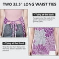 thumbnail image 6 of Purple Floral and Petal Pattern Apron-Garden Aprons for Women with Pockets-Cotton Linen Waterproof Kitchen Cooking Gardening Aprons Adjustable for Kitchen,Cooking,BBQ and Salon 33x27 Inch, 6 of 7