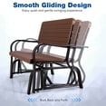 thumbnail image 6 of Costway Outdoor Patio Swing Porch Rocker Glider Bench Loveseat Garden Seat Steel New Brown, 6 of 9
