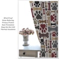 thumbnail image 6 of Dog Paw Print Curtains, Cartoon Dog Paw and Bones Window Treatment Thermal Insulated Curtain for Kids Living Room Bedroom 2 Panels Set, 52x84 inch, 6 of 7