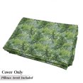 thumbnail image 5 of Leaf Floor Pillow Lounger Cover, Tropical Exotic Banana Forest Palm Tree Leaves Watercolor Design Image, Nap Mat Printed Fabric Case for 5 Pillows, 88" x 36", Pale Green Dark Green, by Ambesonne, 5 of 5