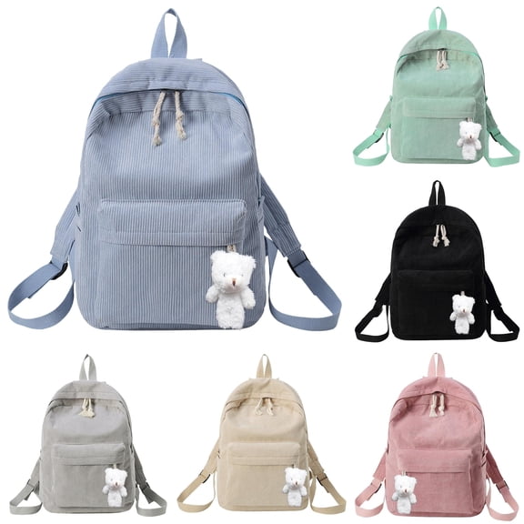 Gyujnb School Backpack, Casual Shoulder Corduroy Backpack Student Fashion Bag Youth Simple Shoulder Bag, Backpack for School