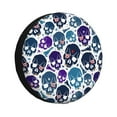 thumbnail image 1 of DouZhe Waterproof Spare Tire Cover, Crazy Skeletons Skulls Prints Adjustable Wheel Covers Fit for Jeep Trailer RV SUV Car, 15 inch, 1 of 7