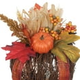 thumbnail image 4 of Citrouille lumineuse (branches et ruban écossais) – Style automne, 4 of 5